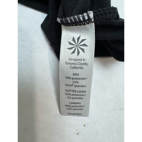 Athleta Gel Mesh Supercharged Tank Top Black Athletic Build-In Bra Medium - Picture 8 of 13